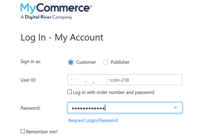 login my commerce