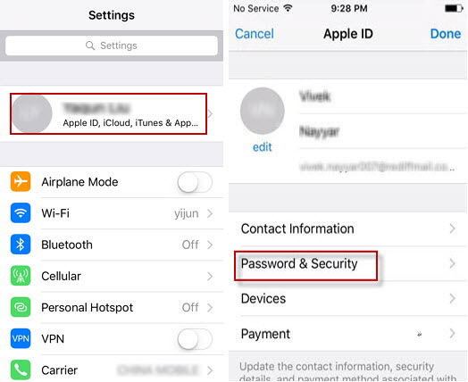 icloud passwords