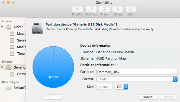 create partition on external hard drive mac