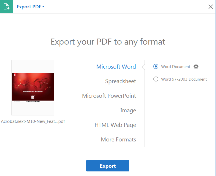 adobe free pdf file conversion to word