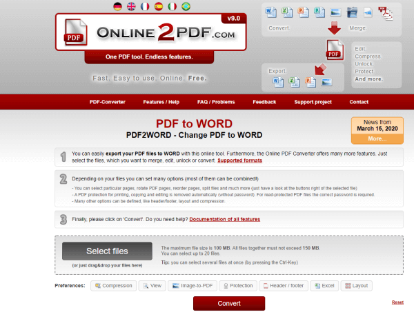 online2pdf pdf to word