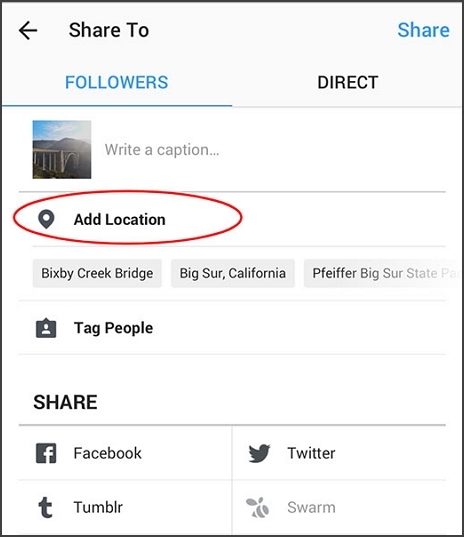 instagram search by location