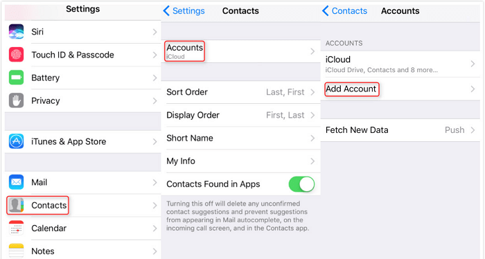 add Google account to iPhone