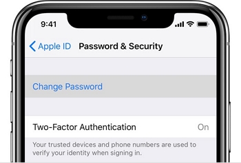 change your password of your Apple ID