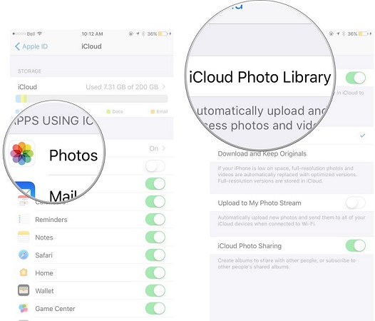 Icloud photo library грузит процессор