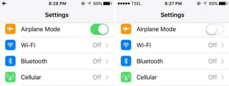 turn off Airplane Mode