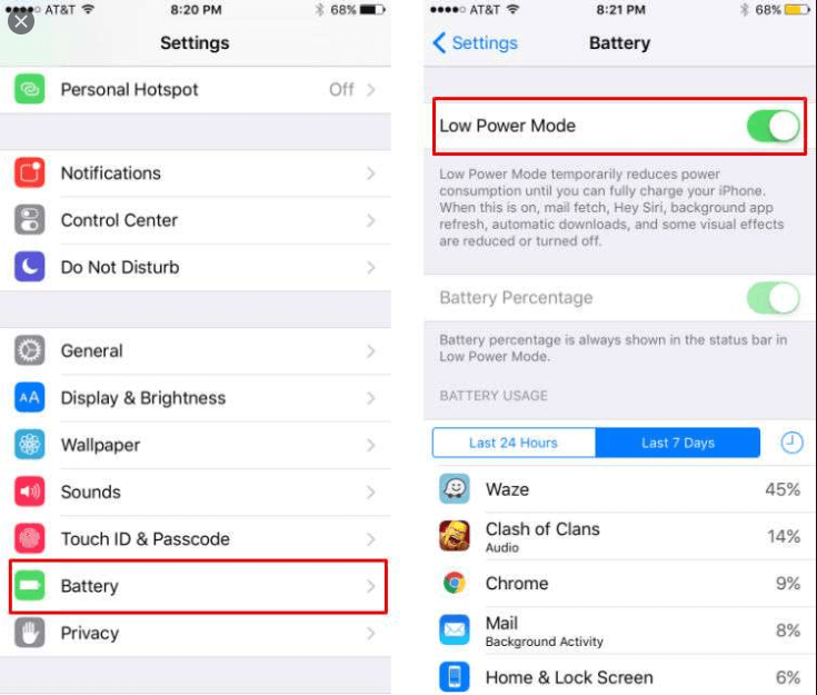 enable Low Power Mode