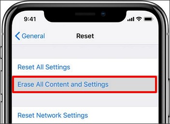 reset di fabbrica iphone 