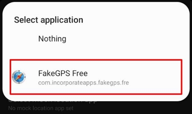 sett fake gps go som mock location app