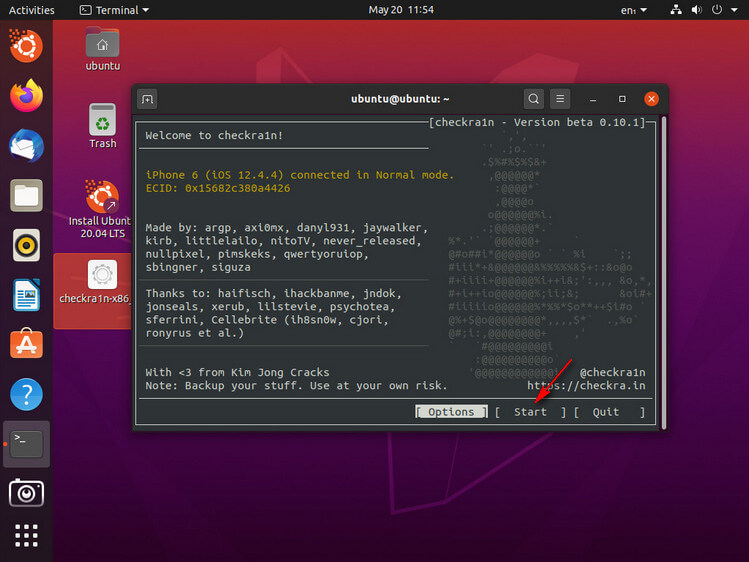  Checkra1n sous Linux 