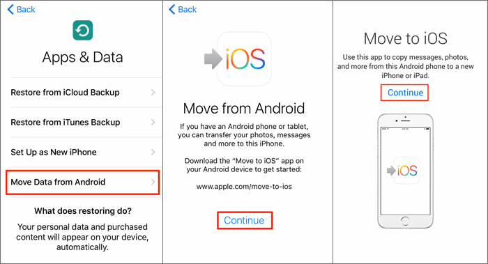 android to iphone transfer interrupted