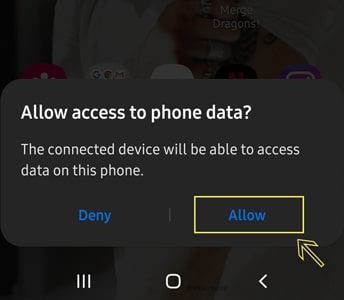 allow access to device data