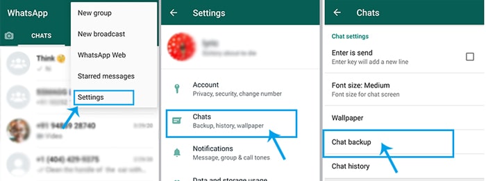 backup whatsapp android to google drive