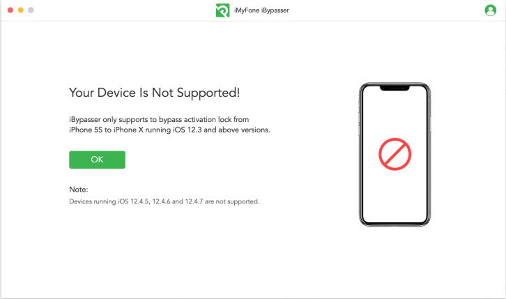 device is not supported by iBypasser