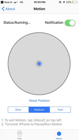 move to fake location by double location