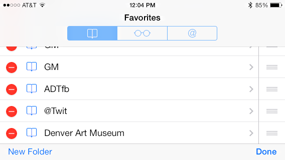 edit ipad safari bookmarks
