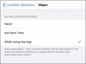 location options