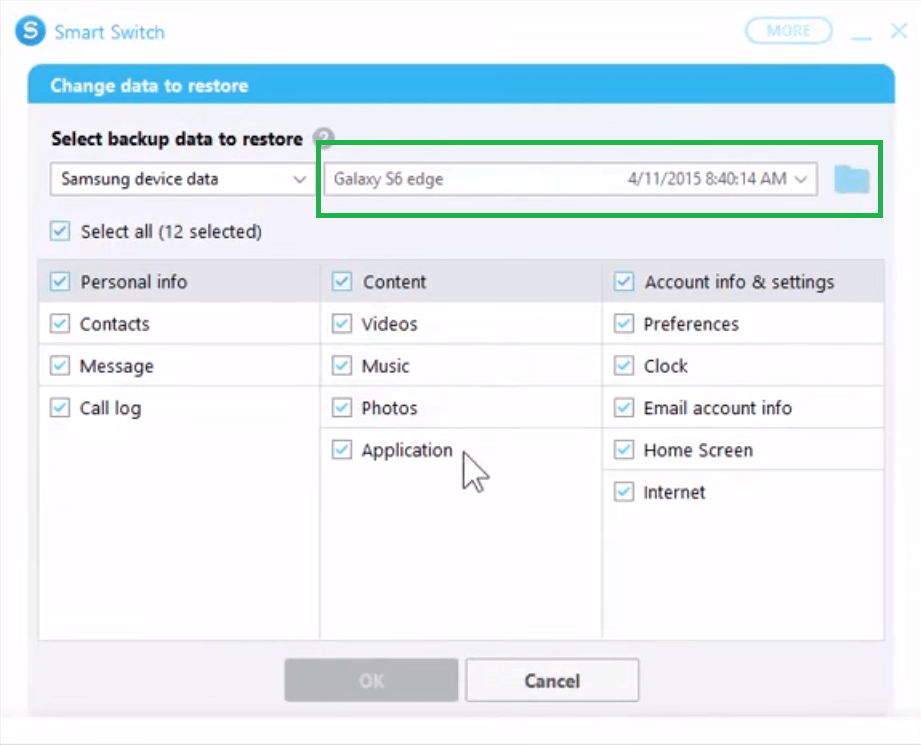 recover phone numbers from smart switch backup