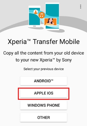 transfer messages via xperia transfer mobile