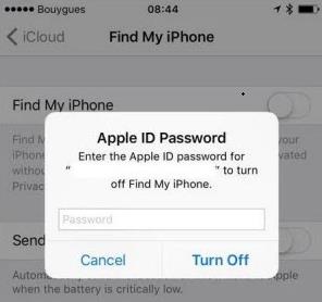 turn off find my iPhone