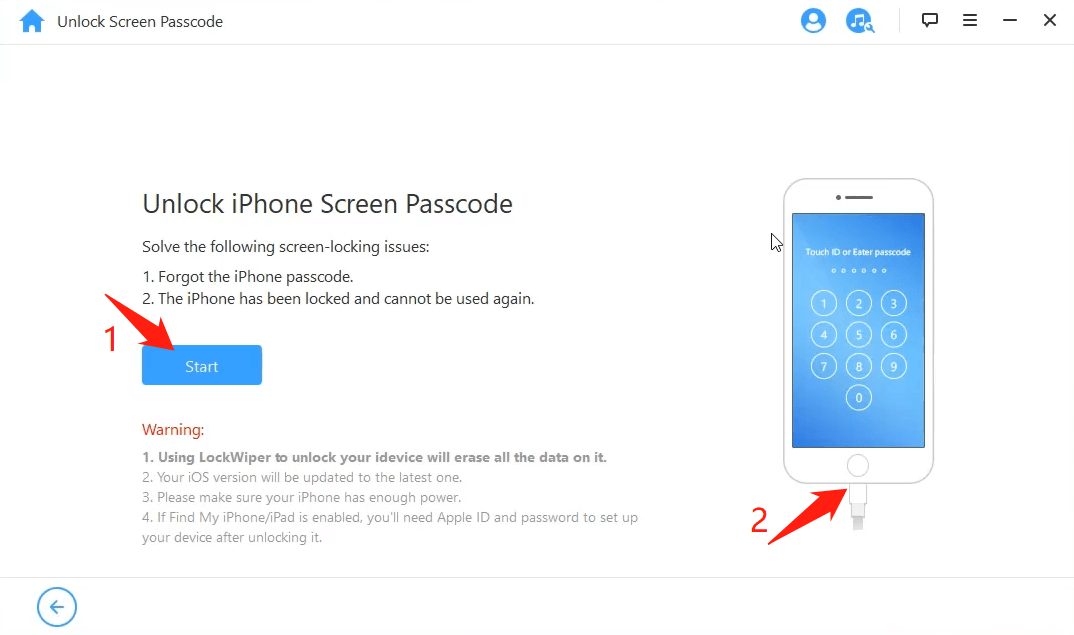 unlock disabled iPhone6 with lockwiper 02