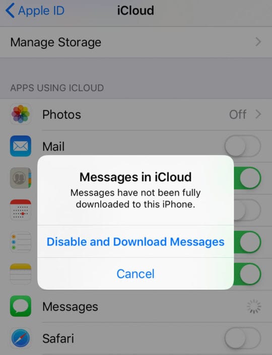 Нельзя поделиться именем и фото так как учетные записи icloud и imessage отличаются