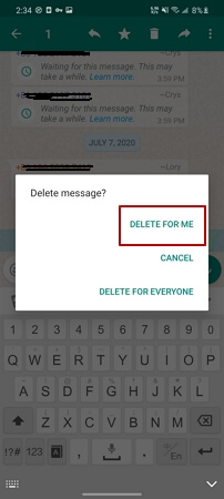 delete whatsapp messages