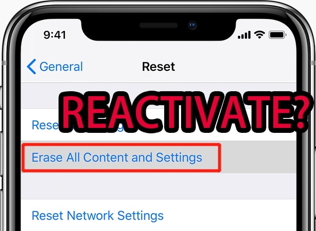 do i have to reactivate my phone after factory reset
