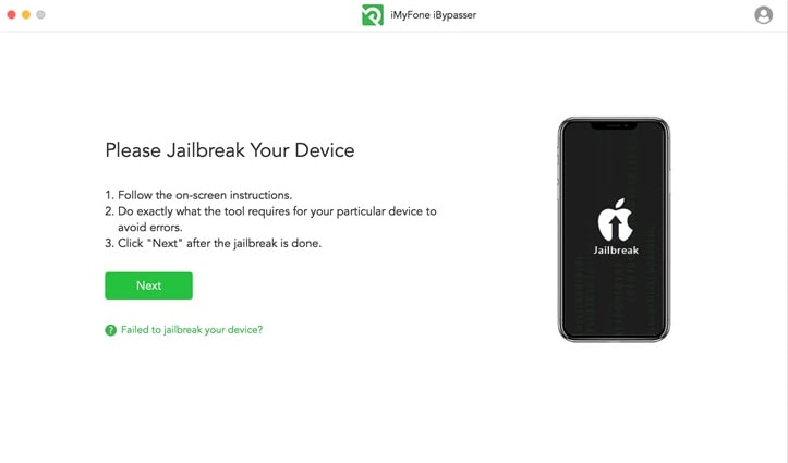 jailbreak device in ibypasser