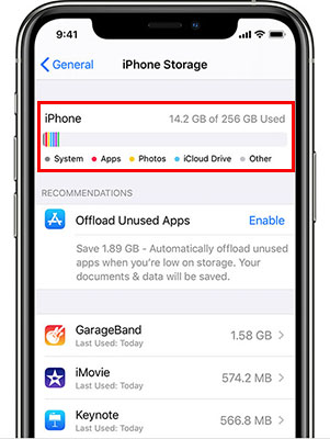 optimize iphone storage on ios 11 or above