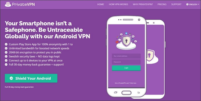 PrivateVPN for Android