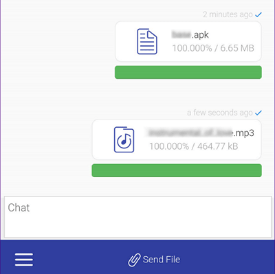 using Feem to transfer data from Android to iPhone