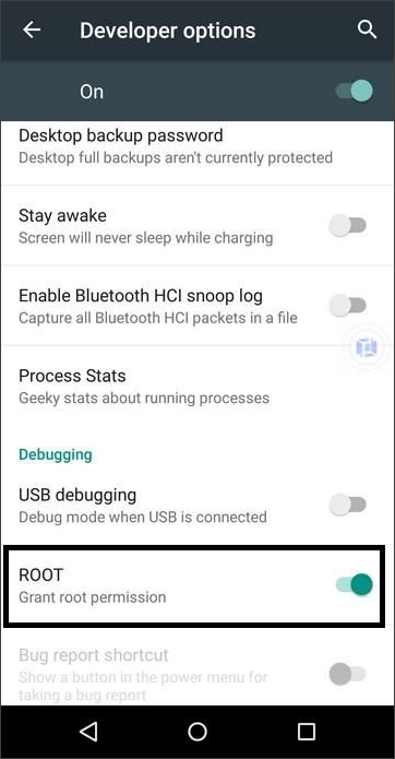 grant root permission on your phone