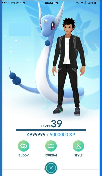 trainer XP in Pokemon go