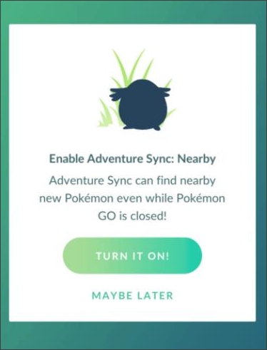adventure sync in Pokémon GO
