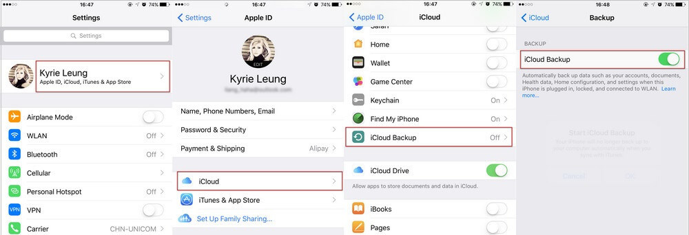 how to backup iphone to icloud buy storage