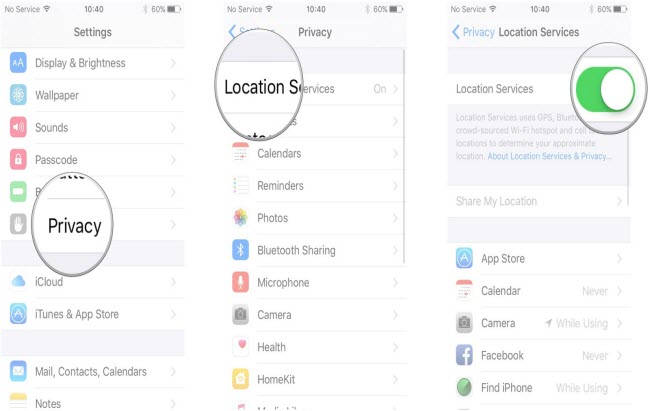 disallow snapchat location service