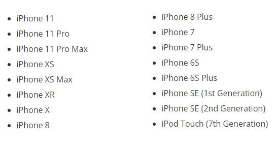 ios 14 supported devices