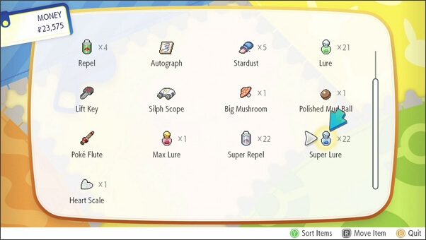 make use of lures on Let's Go Pikachu