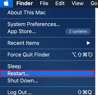 restart mac