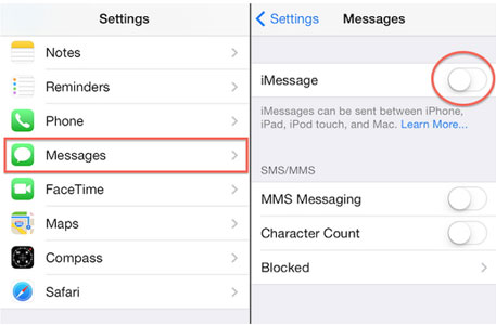 turn off iMessage on iPhone