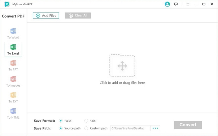 Select Output file type