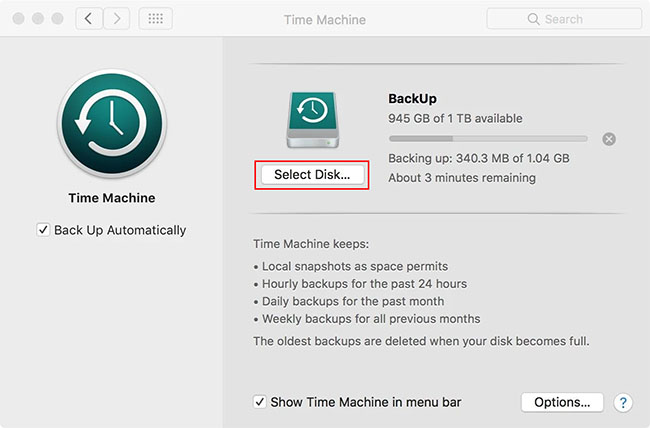 backup your mac with time machine