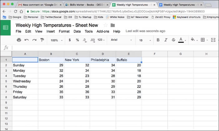 convert PDF to Excel using Google Drive