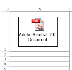 attach PDF to Excel