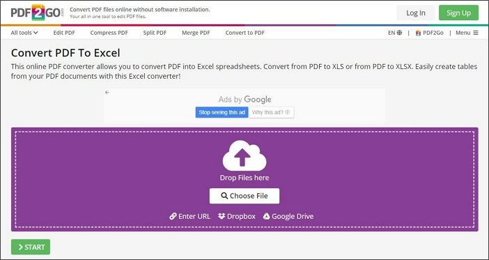 pdf to excel converter online free without email