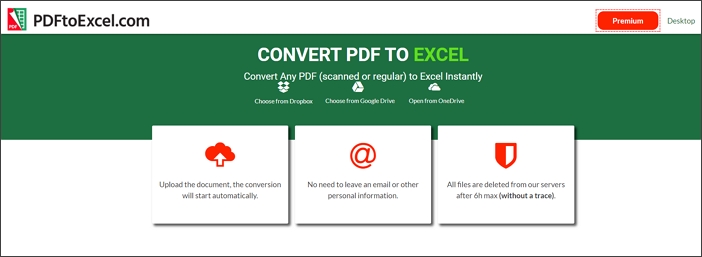 convert pdf file to excel online free no email