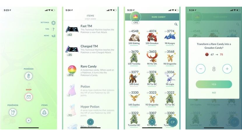 how to use rare candy