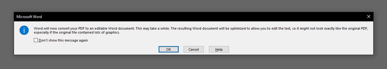 word convert pdf