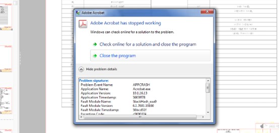 adobe acrobat dc crashes